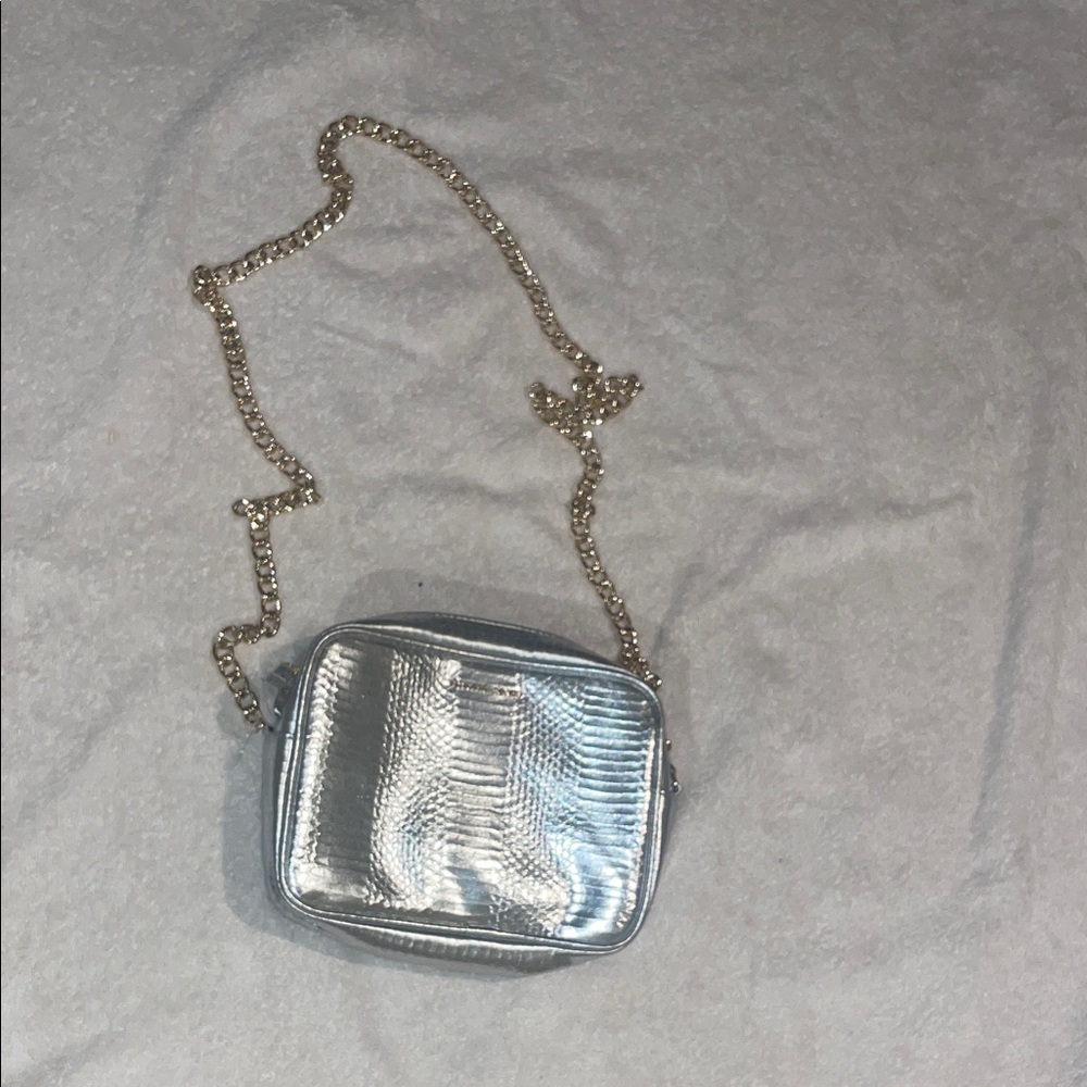 Victoria's Secret Shimmering Silver Crossbody Bag
